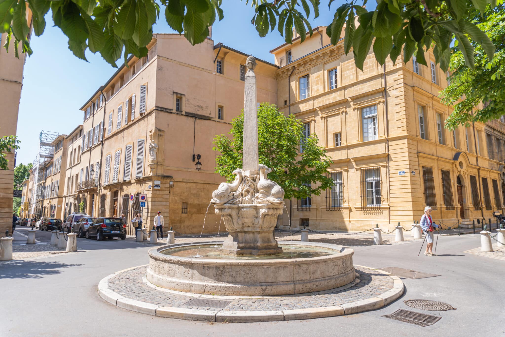 A Square in Aix-en-Provence Old Town
