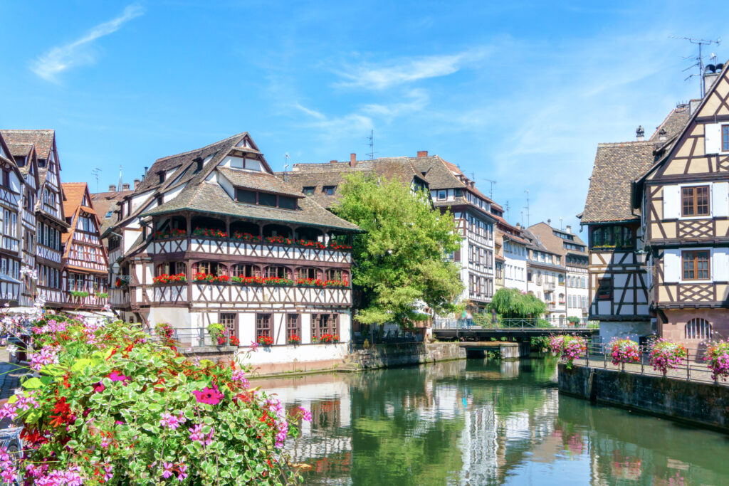 Traditional colorful houses in Strasbourg's Petite France district